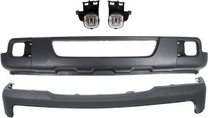 Front Bumper Cover Kit for 2006-2007 Ford Ranger, 4-Piece with Valance and Fog Lights, Excluding STX Model Replacement
