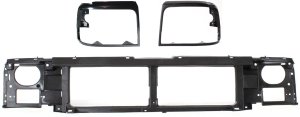 Header Panel for Ford F-Series 1992-1997, 3-Piece Kit with Headlight Doors Replacement F-150, F-250, F-350, F Super Duty.