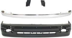 Front Valance for Toyota Tacoma 1998-2000, 4-Piece kit includes Bumper Trim and Bumper Brackets, for Rear Wheel Drive Excluding Pre-Runner, Replacement