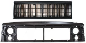 Grille Assembly Kit for 1991-1996 Jeep Cherokee, Set of 2, Includes Header Panel - Replacement Part