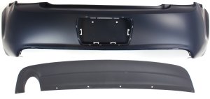 Rear Bumper Cover with Valance for Chevrolet Malibu, 2-Piece kit, Suitable for 2008-2012 Models with 2.4L/3.5L Engine, Replacement