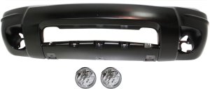 Front Bumper Cover for 2004 Jeep Grand Cherokee, 3-Piece Kit with Fog Lights, Suitable for Laredo, Limited, Overland Models, Replacement