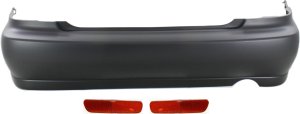 Rear Bumper Cover Kit for Lexus IS300 2001-2005 with Primed (Ready to Paint) 3-Piece Kit including Side Markers Replacement