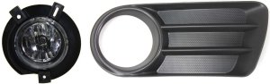 Fog Light Assembly Kit for Ford Explorer 2002-2005 and Explorer Sport 2002, Left (Driver), 2-Piece, Includes Fog Light Trim, Halogen, Replacement