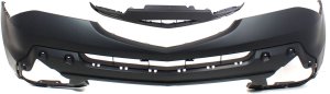 Front Bumper Cover for Acura MDX 2007-2009, Primed (Ready to Paint), 2-Piece kit with Valance, Replacement