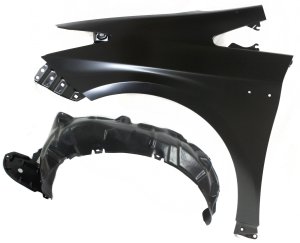 Front Fender Left (Driver) with Fender Liner for TOYOTA PRIUS 2010-2012, 2-Piece Kit Replacement