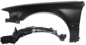 Front Fender Left (Driver) for 1990-1993 Honda Accord, 2-Piece Kit with Fender Liner Replacement