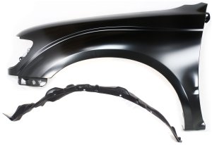 Front Fender Replacement Kit for 1995-2000 Toyota Tacoma, Left (Driver) Side, 2-Piece Set, with Fender Liner, Primed (Ready to Paint)
