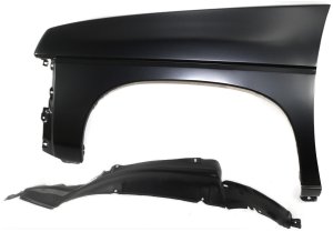 Front Fender Set for Nissan Pickup 1986-1997, Set of 2, Left (Driver), with Fender Liner, 2WD (Two-Wheel Drive) Replacement