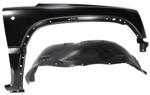 Fender Set for 2002-2004 Jeep Liberty, Includes 2 Front Right (Passenger) Fenders with Fender Liner, Replacement