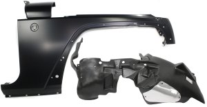 Front Fender Set for Jeep Wrangler (JK) 2007-2018, Includes 2 Right (Passenger) Fenders with Fender Liner, Replacement Kit