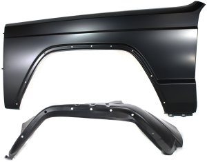 Fender Kit for Jeep Cherokee 1984-1996, Front Left (Driver), Set of 2 with Skirt Panel, Replacement.