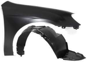 Fender Right (Passenger) for KIA Spectra 2004-2009, Set of 2 with Fender Liner Replacement