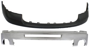 Front Bumper Cover for GMC Sierra 2500 HD 2007-2010, 2-Piece Kit with Bumper, Replacement