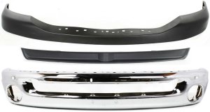 Front Bumper Cover Kit for DODGE Full Size Pickup 2006-2009, Upper Section, 3-Piece with Bumper and Bumper Trim, Replacement