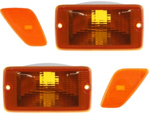 Auto Light Kit for Jeep TJ 1997-2000, Set of 4, Right (Passenger) and Left (Driver) with Turn Signal Light and Side Marker Replacement