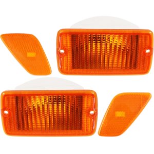 Signal Light Kit for Jeep Wrangler 2001-2006, Right (Passenger) and Left (Driver) Side, 4-Piece with Side Markers, Replacement