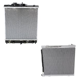 Radiator Kit for 1996-2000 Honda Acura EL and Civic, Aluminum Core, Suitable for 4 Cylinder, 1.6L Engine with Air Conditioning Condenser, Replacement