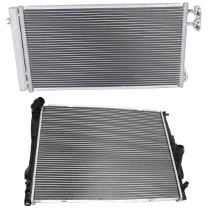 Radiator Kit for BMW 135I (2008-2009)/Z4 (2009-2011) with Aluminum Core, 4/6 Cylinder, 3.0L/2.0L Engine, Auto Transmission, A/C Condenser Replacement 