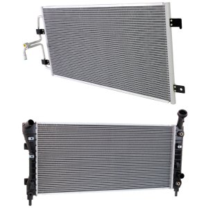 Aluminum Core Radiator Kit for 2004-2005 Chevrolet Impala/Monte Carlo, 6 Cylinder, 3.4L/3.8L Engine, with A/C Condenser, Replacement