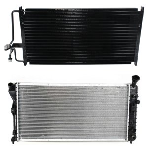 Radiator Kit for Buick Century 2000-2005/Regal 2000-2004, Aluminum Core, 6 Cylinder, 3.1L/3.4L/3.8L Engine, with Air Conditioning Condenser, Replacement