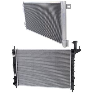 Radiator Kit for Buick Acadia (2007-2016) / Enclave (2008-2015), 3.6L, 6 Cylinder Engine, Aluminum Core with Air Conditioning Condenser, Replacement