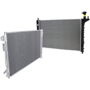 Radiator Kit for Buick Acadia (2007-2016) / Enclave (2008-2015), Aluminum Core, 6 Cylinder, 3.6L Engine, with Air Conditioning Condenser, Replacement