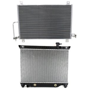 Radiator Kit for Buick Trailblazer / Envoy 2002-2009, Aluminum Core, 6 Cylinder, 4.2 Liter Engine, with Air Conditioning Condenser Replacement