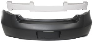 Rear Bumper Cover for 2008-2012 Honda Accord, 2-Piece Kit with Bumper Absorber, Replacement