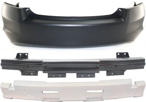 Rear Bumper Cover Kit for Honda Accord 2008-2012, 3-Piece Set with Bumper Absorber and Bumper Reinforcement, Replacement