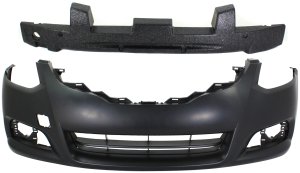 Front Bumper Cover for Nissan Altima 2010-2013, 2-Piece Kit with Bumper Absorber, Replacement