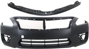 Front Bumper Cover for Nissan Altima 2013-2015, 2-Piece Kit with Bumper Retainer, Replacement