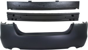 Rear Bumper Cover Kit for 2013-2015 Nissan Altima, 3-Piece with Bumper Absorber and Bumper Reinforcement, Replacement