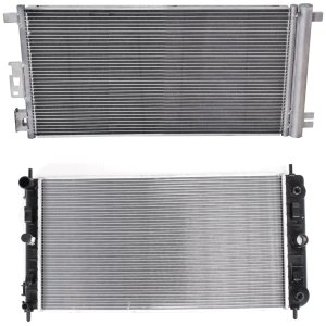 Radiator Kit for Chevrolet Malibu 2004-2010, G6 2005-2010 with Aluminum Core, Fits 6 Cylinder 3.5L/3.9L Engine, Includes A/C Condenser, Replacement