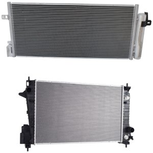 Radiator Kit for Chevrolet Sonic 2012-2020, Automatic Transmission, Aluminum Core, 4 Cylinder, 1.4L Engine, Includes A/C Condenser, Replacement