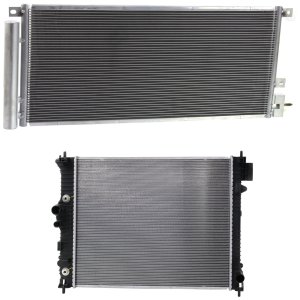 Radiator Kit for 2015-2016 Chevrolet Trax, Auto Transmission, Aluminum Core, 4 Cylinder, 1.4L Engine, with Air Conditioning Condenser Replacement