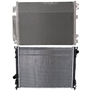 Aluminum Core Radiator Kit for Chrysler 300 / Challenger / Charger 2011-2022, 6/8 Cylinder, 3.6L/5.7L Engine, with Air Conditioning Condenser, Replacement