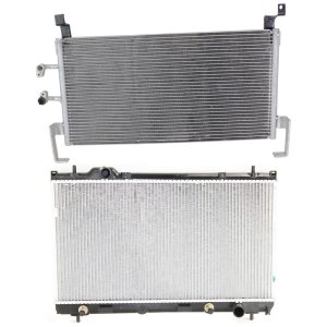 Radiator Kit for Dodge Neon 2000-2005, Chrysler Neon 2000-2002, with Air Conditioning Condenser, Auto/Manual Transmission, Aluminum Core, 4 Cylinder, 2.0 Liter Engine, Replacement