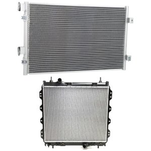 Radiator Kit for Chrysler PT Cruiser (2001-2010), Auto Transmission, Aluminum Core, 4-Cylinder, 2.4L Engine, with Air Conditioning Condenser Replacement
