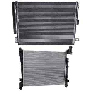 Aluminum Core Radiator Kit for 2011-2020 Dodge Durango/2011-2021 Grand Cherokee, 4/6 Cylinder 3.6L/5.7L/6.4L Engine, with Air Conditioning Condenser Replacement