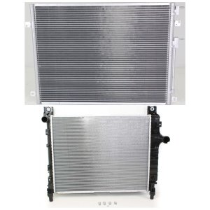 Radiator Kit for Dodge Durango 2000-2003, Aluminum Core, 8 Cylinder, 4.7L/5.9L Engine, Includes A/C Condenser Replacement