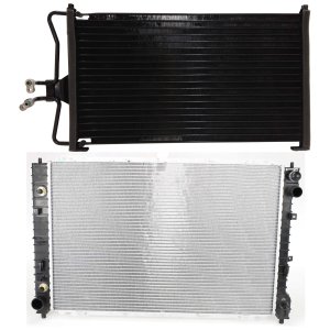 Radiator Kit for Ford Escape / Tribute 2001-2004, Aluminum Core, 6 Cylinder, 3.0L Engine, with Air Conditioning Condenser Replacement
