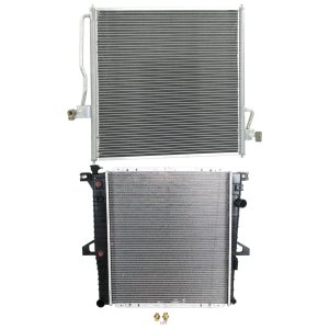 Aluminum Core Radiator Kit for 2000-2011 Ford Ranger and 2000-2009 B4000, Suitable for 6 Cylinder, 4.0L Engine with Air Conditioning Condenser, Replacement