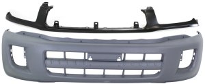 Front Bumper Cover for 2001-2003 TOYOTA RAV4, 2-Piece Kit with Bumper Trim, Replacement