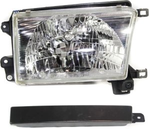 Headlight Assembly for Toyota 4Runner 1999-2002, Right (Passenger) Halogen, 2-Piece Kit with Grille Assembly, Replacement
