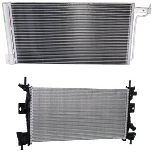 Radiator Kit for 2012-2014 Ford Focus, Aluminum Core, 4-Cylinder, 2.0L Engine, includes A/C Condenser - Replacement