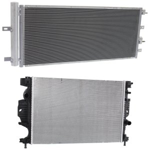 Radiator Kit for Ford Fusion 2013-2020, Automatic Transmission, Aluminum Core, 4 Cylinder, 1.5L/1.6L/2.0L Engine, with Air Conditioning Condenser Replacement