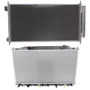 Radiator Kit for HONDA ACCORD 2008-2012, Auto/Manual Transmission, Aluminum Core, 4 Cylinder 2.4L Engine, with Air Conditioning Condenser Replacement