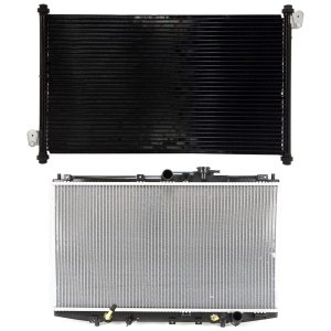 Radiator Kit for 1998-2002 Honda Accord, Auto/Manual Transmission, Aluminum Core, 4 Cylinder, 2.3L Engine, with Air Conditioning Condenser, Replacement