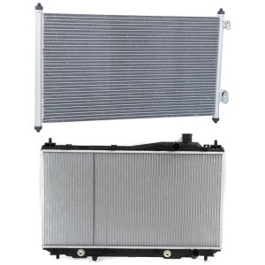 Radiator Kit for 2001-2005 Honda Civic, 4 Cylinder, 1.7L Engine, Includes Aluminum Core and A/C Condenser, Replacement Part